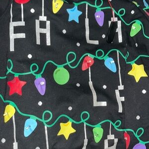 Fa La la la la xmas lights sweat shirt M